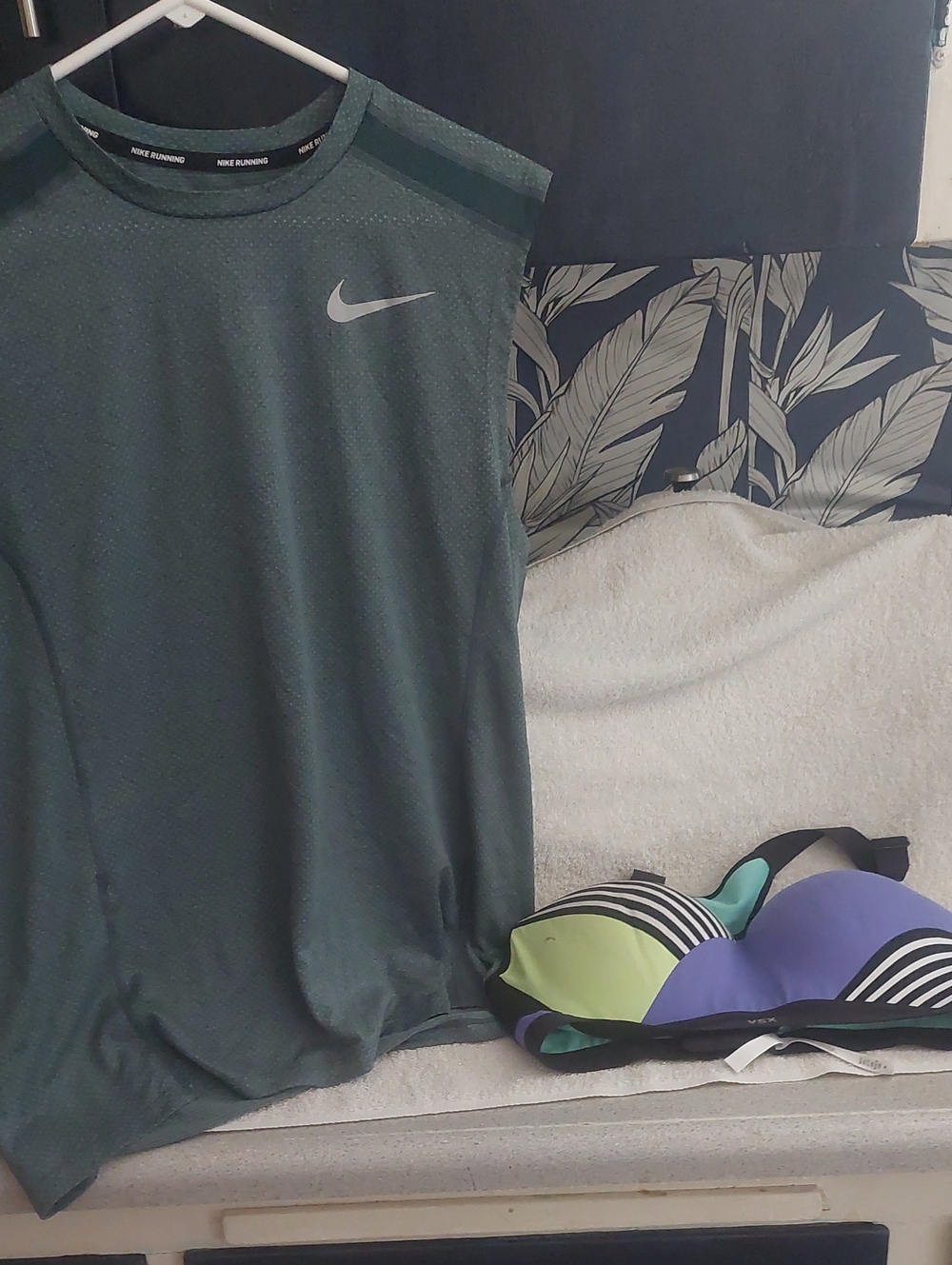 Nike Women’s Sleeveless Muscle Tee - Dark Green with Silver Swoosh